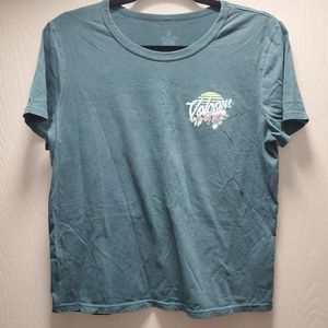 Volcom Green Floral Graphic Tee